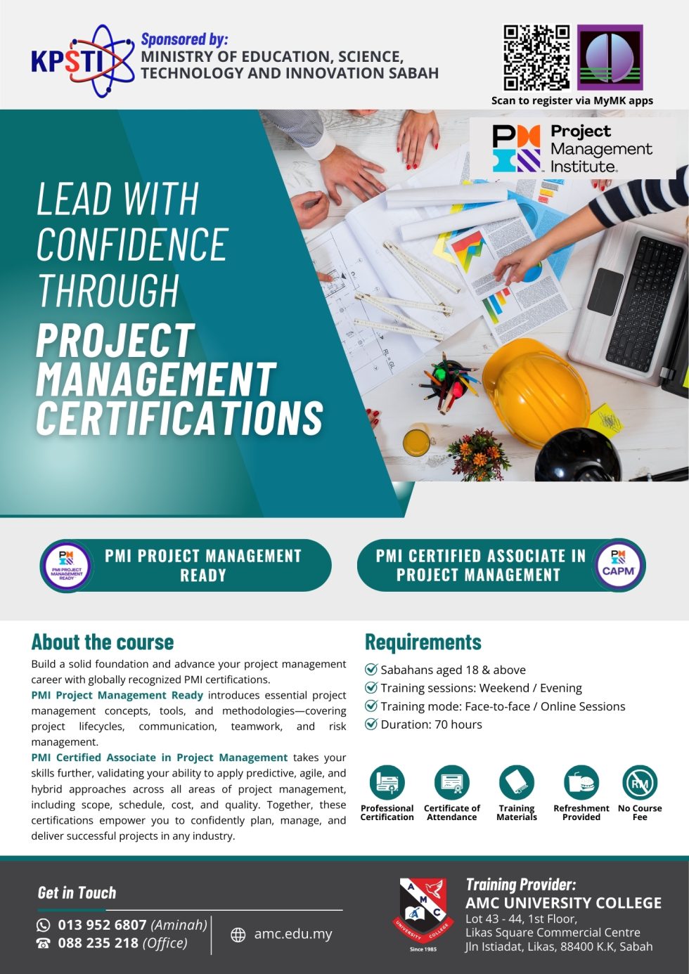 GBT PMI Project Management - AMC University College | Kota Kinabalu